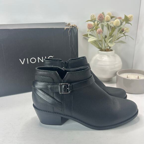 Vionic Brionie Chelsea Suede Side Zip Ankle Boot Brown Women 7.5 Arch Support - Picture 3 of 11